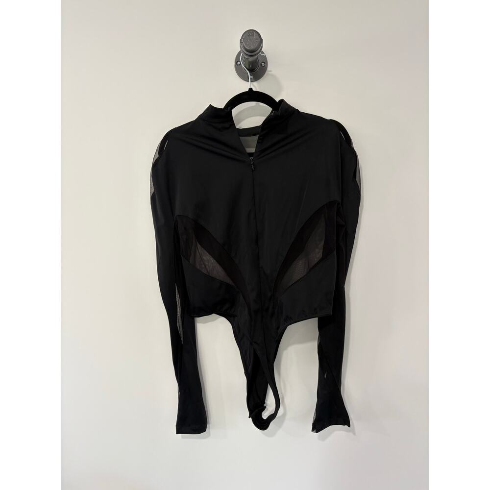 Mugler x H&M Zip Mesh Paneled Bodysuit Size XL